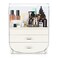 VUSIGN Makeup Organizer, Cosmetics Skincare Organizers with 3-Layer Storage Box and Transparent Cover, Vanity Organizer Countertop for Bathroom, Dresser, Ideal Gifts for Women, White