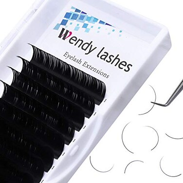 Eyelash Extensions D Curl Classic Lash Extensions .10 .15 .20 .25mm Individual Lashes Mixed Length 8-14mm/14-20mm/20-25mm Eyelash Extension Lashes (0.15-D, Mixed 14-20mm)