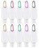 10 Pcs Travel Size Bottles with Keychain Hand Sanitizer Holder, 1.7 oz Portable Plastic Small Empty Bottles Leakproof Refillable Squeeze Containers for Backpack