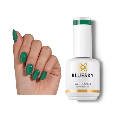 BLUESKY Green Gel Polish - Emerald Green Nail Polish Professional Soak Off Gel Polish, UV/LED Lamp Cures, Long Lasting, Vegan, Nail Art, DIY at Home, 15ML A052P/JADE