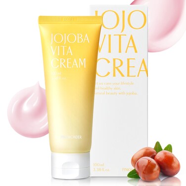 Jojoba Vita Cream 3.38oz (100ml), Jojoba Oil and vitamin B12 Face Cream, Soothing for Sensitive Skin, Hypoallergenic, Korean Skincare