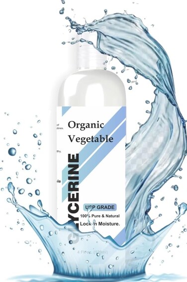100% Pure &amp; Natural Vegetable Glycerine   For Skin &amp; Hair   Versatile Skin Care, Softening and Moisturizing 4 Fl Oz - 120 ml