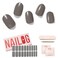 NAILOG Semi Cured Gel Nail Strips (20 Extra Long Stickers/Wraps)   Glossy &amp; Long Lasting Soft Gel Finishing   Kiss The Rain