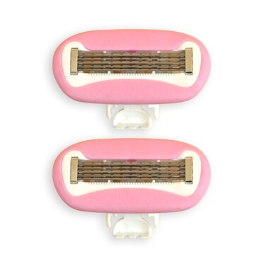 Body Razor Mini Cartridge Refill Pack   5-Blade Precision   Lubrication Strip Infused with Aloe Vera &amp; Vitamin E   Anti-Clog Design   (2 Count)