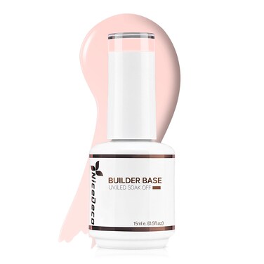 Builder Nail Gel 15ML 8 in 1 Builder Base Gel Clear Gel Nail Polish Strengthener Gel Hard Gel Builder Extension Nail Gel for Nail Art Design-007