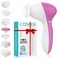 COSLUS Facial Cleansing Brush Silicone Face Scrubber: 7 in 1 FBS-D Electric Exfoliating Rotating Massage Device Waterproof Deep Cleaning Exfoliation Spa Machine - Electronic Skin Care Wash System