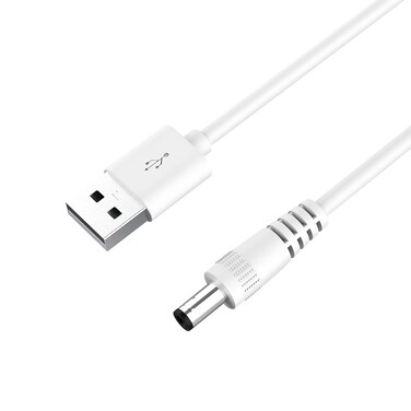 DEIOVWXS Lighted Makeup Mirror Replacement Charging Cable, DC 5.5 * 2.1 mm Switching Connector Charging Cord, 1A, 3.2ft