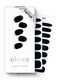ohora Semi Cured Gel Nail Strips (N Onyx) - Dark, Solid, Works with Any UV/LED Lamps, Salon-Quality, Long Lasting, Easy to Apply &amp; Remove - Includes 2 Prep Pads, Nail File &amp; Wooden Stick