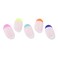 ohora Semi Cured Gel Nail Strips (N Rainbow French) - Nude, French, Works with UV/LED Lamps, Salon-Quality, Long Lasting, Easy to Apply &amp; Remove - Includes 2 Prep Pads, Nail File &amp; Wooden Stick