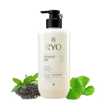 RYO Sensitive Scalp Care Shampoo with Korean Ginseng &amp; Caffeine - Soothing and Relief for All Hair Type, Anti Loss Care, Dermatologist Tested, 16.2 Fl Oz.
