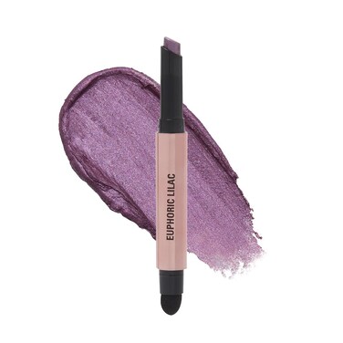 Makeup Revolution- Lustre Wand Shadow Stick- Euphoric Lilac   Ultra-pigmented &amp; Shimmery lids   Seamless glide   Buildable, Metallic Formula   Sponge to dab &amp; blend the shades-1.6 g