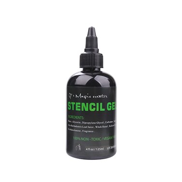 Illusionist Magic Creator Tattoo Stencil Transfer Gel Solution- Produces Dark &amp; Clean Stencils - Lasts All Day (4 Ounce)