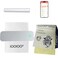 IOOIOO Portable Printer, Wireless Inkless Bluetooth Thermal Printer for Tattoo Stencil Transfer Paper, for 8.5 x 11 Letter, A4 Rolled &amp; Folded Thermal Paper (White, Without Carrying Case)