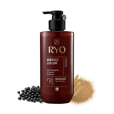 RYO Strengthen &amp; Volume Shampoo with Korean Ginseng &amp; Caffeine - Volumizing and Revitalizing for Fine Hair, Anti Loss Care, Strengthening hair roots, 16.2 Fl Oz.