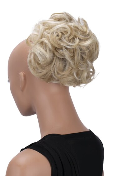 CAISHA Bun Hairpiece Ponytail Topknot Hepburn-Bun Scrunchie Updo Light Blonde Mix HK121
