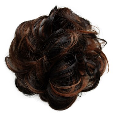 CAISHA Messy Scrunchie Bun Voluminous Wavy Hairpiece Heat-resistant Synthetic Fibres Brown Mix G39A