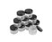 10Pcs 0.5 oz Clear Plastic Cosmetic Jar - Empty Refillable Round Sample Bottles Containers with Black Screw on Lid for Kitchen Use Slime Beauty Products Cosmetic Lotion