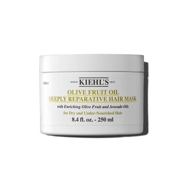 Kiehl's Olive Fruit Oil Deeply Reparative Hair Mask, Moisturizing Hair Treatment for Dry &amp; Damaged Hair, Restores Shine, with Avocado Oil &amp; Lemon Oil - 8.4 fl oz