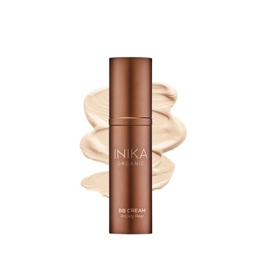 INIKA Organic BB Cream Foundation - Vegan Makeup with Hydrating Prickly Pear Oil, Jojoba Oil, and Pomegranate Seed Oil - Lightweight, Brightening BB Glow for Balanced Skin Tone, Cream, 1 fl oz
