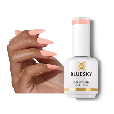 BLUESKY Gel Polish- Nude Peach Pink Soak Off Gel Polish,Vegan,Long Lasting&amp;Chip Resistant,Nail Art,DIY at home, Nail Lamp Needed,15ml,A095P/PEACH NUDE