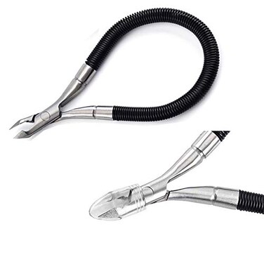 xiaoaa Grip &amp; Snip Modern Stainless Steel Cuticle Nipper, Ambidextrous Nail Clipper with Protector, Easy to Remove Dead Skin, Pedicure Manicure Tool