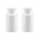 2PCS 200ML 6.8OZ White Empty Plastic Bottles with Screw Cap Solid Powder Holder Storage Box Refillable Portable Durable Container Jar Pot for Travel Daily Life Use