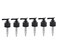 12Pcs Plastic Dispenser Pump Heads Replacement for Shampoo, Conditioner, Gel, Body Wash - Black - 24/410 Neck Size - 5oz/8oz Bottle