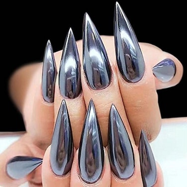 Nail Glitter Magic Mirror Black Powder 3D DIY Art Chrome Pigment Dust Manicure Tips Decoration 1g 2pcs