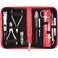 3 Swords Germany - brand quality 10 piece manicure pedicure grooming kit set for professional finger &amp; toe nail care scissors clipper fashion leather case in gift box, Made by 3 Swords (03614) Red