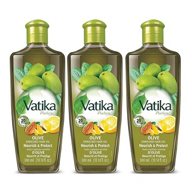 Dabur Vatika Olive Hair Oil, 300-ml Bottles (Pack of 3)