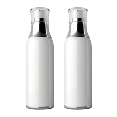1Pcs White Acrylic Airless Pump Vacuum Bottles-Empty Portable Cosmetic Makeup Storage Containers Lotion Pump Bottle Cosmetic Toiletries Liquid Storage Containers(120ml/4oz)