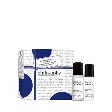 philosophy dose of wisdom bouncy skin reactivating facial serum - with hyaluronic acid, vitamin C &amp; a patented vitality booster - delivers skin that is bouncy, plumped &amp; radiant in one week