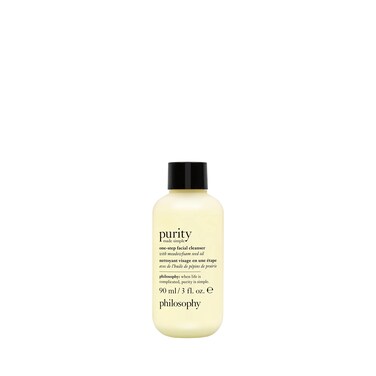 philosophy purity made simple one-step facial cleanser- with meadowfoam seed oil gently cleanses &amp; melts away dirt, oil &amp; stubborn makeup paraben-free face wash