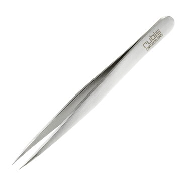 Rubis Ion-Coated Stainless Steel Pointed Tweezers for Precise Eyebrows and Hair Removal, 4K002-9.5,Rubis Switzerland Swiss Made World Renowned Precision