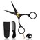Charlemagne Hand-Forged Japanese Steel Hair, Beard &amp; Mustache Scissors - 5.5 Inch (Black), Cut Trim Groom Facial Hair - Mustache Grooming Kit For Men
