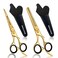BEAUTICONE Hair Cutting &amp; Thinning Scissors Set   6.5 Inch Professional Stainless Steel Barber Shears   Hairdressing Scissors   Smooth &amp; Sharp Edge Blades - for Men/Women (Gold Set of 2)