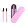 Eyebrow And Eyelash Brush Reusable With Case, Makeup Kit, Makeup Brushes Set, Reusable Cosmetic Brush Makeup Tool, Profesional Brush Makeup Comb (Purple)