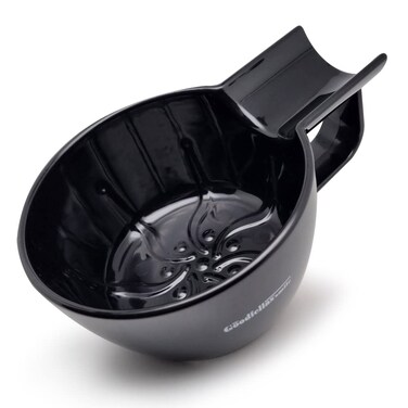 The Goodfellas' smile Black Beard Bowl - Resilient Resin Shave Bowl/Lathering Bowl with Brush Rest Insert