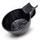 The Goodfellas' smile Black Beard Bowl - Resilient Resin Shave Bowl/Lathering Bowl with Brush Rest Insert