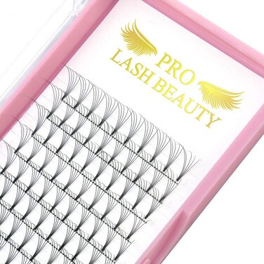 Premade Volume Eyelash Extensions 5D-C-0.10-16 Short Stem Premade Fans Eyelash Extensions 9 to 20 mm Pre made Lash Fans 3D 5D 7D Volume Lash Extensions .07 .10 C D Curl(5D-C-0.10,16mm)