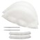 2 PCS Holes Opened Hair Dye Cap Highlight Kit with Hook Silicone Highlighting Cap Smooth Highlights at Home Lowlights Reuseable Beauty Hair Care Kits (White)