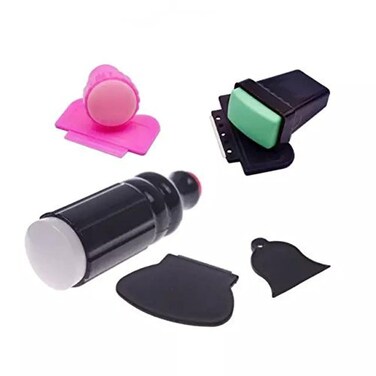 3 Sets Nail Art Stamping Stamper + Scraper Set Nail Printing Template Tool