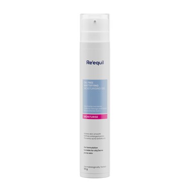 RE' EQUIL Oil Free Mattifying Moisturiser Boosts Hydration, Refines Enlarged Pores Prevents Acne Breakouts For Oily, Acne Prone Skin 50g