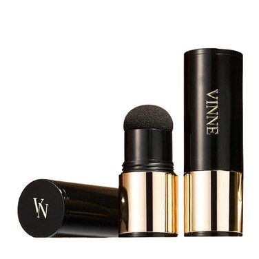 Vinne 2-Color Hair Cushion Stick: Waterproof Gray Cover, Hair Concealer, Long-Lasting Root Filler &amp; Nutrient-Rich Care (Natural Black, Dark Brown)