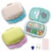[5 Pack] Travel Pill Organizer 8 Compartments Easy Open Lid Portable Pill Case Daily Pill Organizer Moisture Proof Small Pill Box for Pocket (Blue+Light Blue+Pink+Khaki+Green)