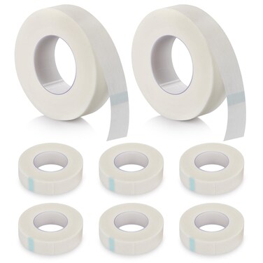 0.5 inch x 10 Yd Hypoallergenic Medical Paper Tape Sensitive Skin Nose Tape for Rhinoplasty Shaping Breathable Micropore Tape First Aid Tape for Wound Dressing Eyelash Extension 8 Rolls