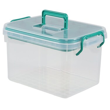 1 Pack Clear Plastic Family First Aid Box, Emergency Medicine Storage Box Kit