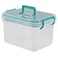 1 Pack Clear Plastic Family First Aid Box, Emergency Medicine Storage Box Kit