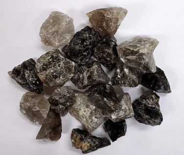 1/2 LB Smoky Quartz Rough Stones - Bulk Smoky Quartz Crystal - Raw Natural Stones &amp; Crystals - Fountain Rocks for Cabbing, Polishing, Wire Wrapping, Reiki, Chakra Crystal Healing