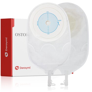 10 Pack Urostomy Bags, Drainable One Piece System Urostomy Pouches, Anti-Backflow Ostomy Bags with Drain Valve Closure for Urostomy Stoma Drainable Care 15-65mm Cut-to-Fit